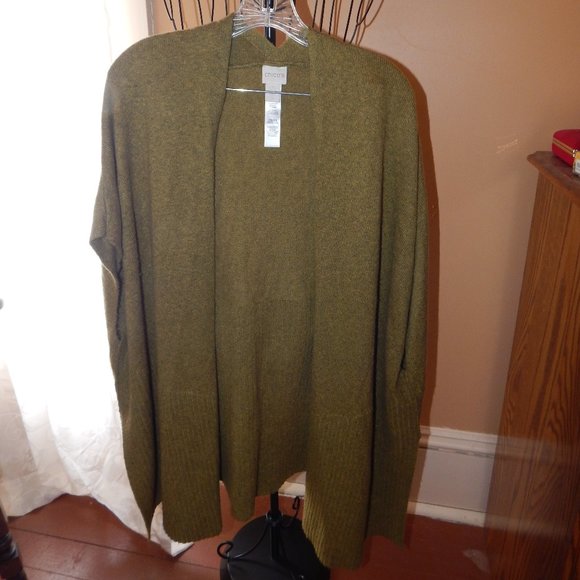 Ladies Chico's Sleeveless Cardigan - Shrug - Sweater  -- Green - OS - Picture 2 of 6